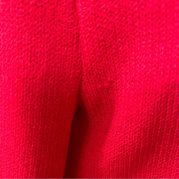 St.John Elegant Embellished Knit Cardigan Jacket In Bright Strawberry Red Color - Picture 8 of 13